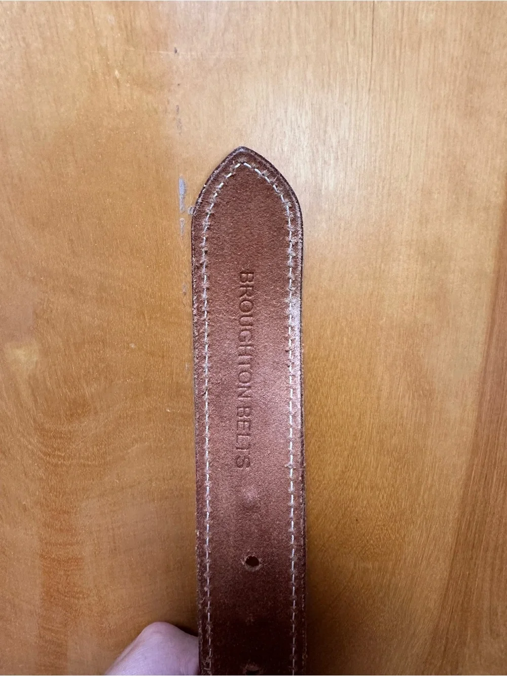 Brown Leather Belt with Turquoise Stud Accents